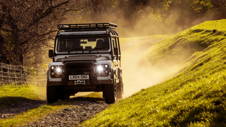 land rover classic has produced a v8 sequel to its defender trophy
