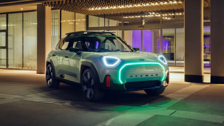 mini unveils all-electric aceman crossover concept