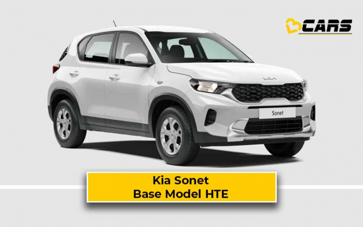 kia sonet base model hte features, engine specs, dimensions and cost