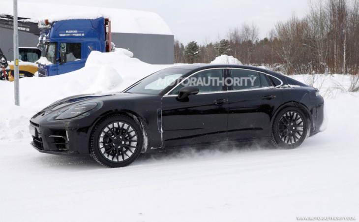 2024 porsche panamera spy shots and video: redesigned model to stick with ice power