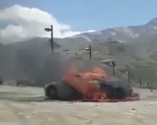 corvette prototype burns to the ground in spain