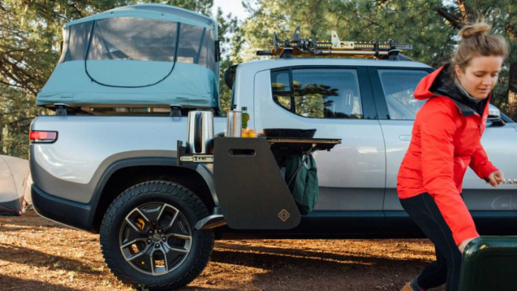 rivian camp mode with levelling feature added via software update