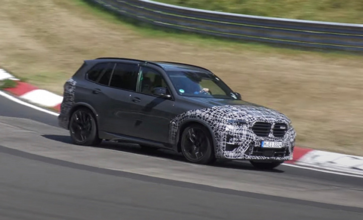 2023 bmw x5 m spotted at nurburgring, mild-hybrid tech likely (video)