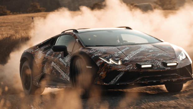 lamborghini sterrato: off-road huracan-based supercar teased before unveiling later in 2022
