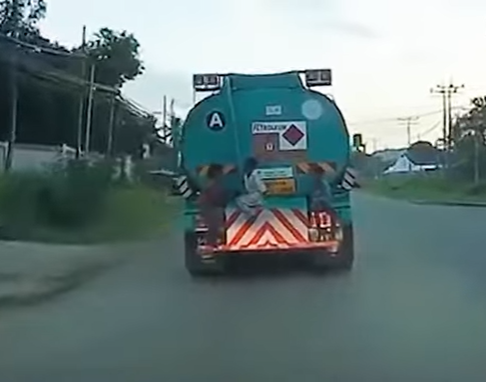 video of kids on a fuel tanker - how did this happen?