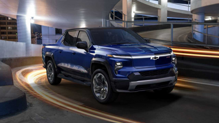 2024 chevrolet silverado ev spotted during commercial shoot
