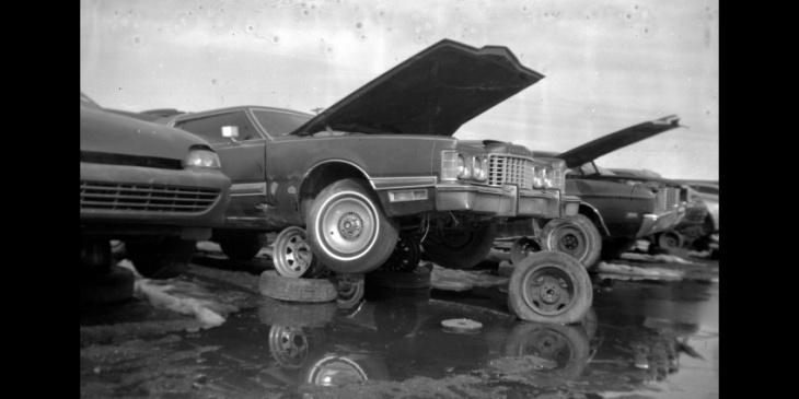 1940s new york box camera shoots doomed 1970s michigan cars