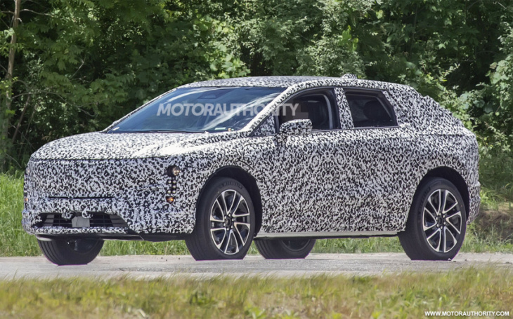 2024 cadillac electric compact crossover spy shots: lyriq's smaller sibling spotted