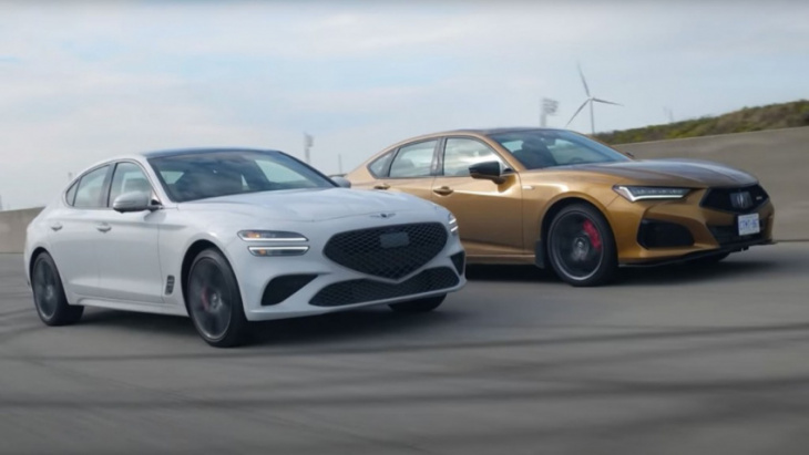 android, 2022 genesis g70 3.3t sport vs. 2022 acura tlx type s: let’s get sporty