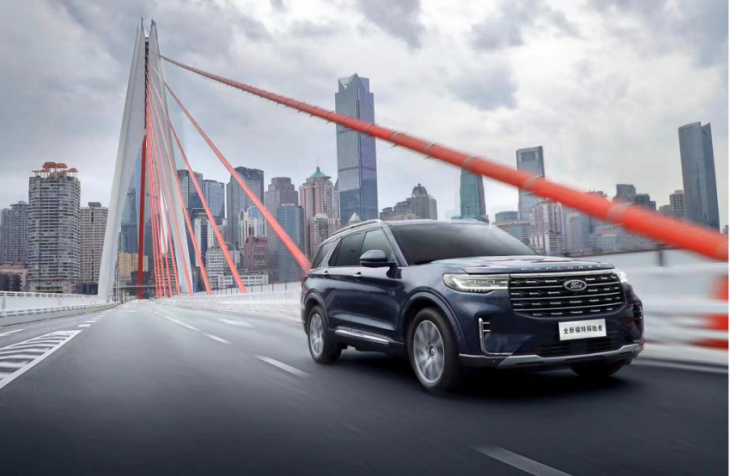 ford explorer receives new look, 27-inch touchscreen in china