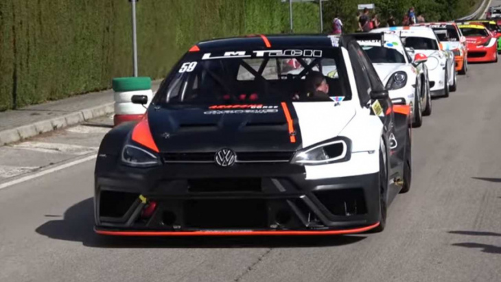 vw golf r with 600-hp five-cylinder engine sounds like group b heaven