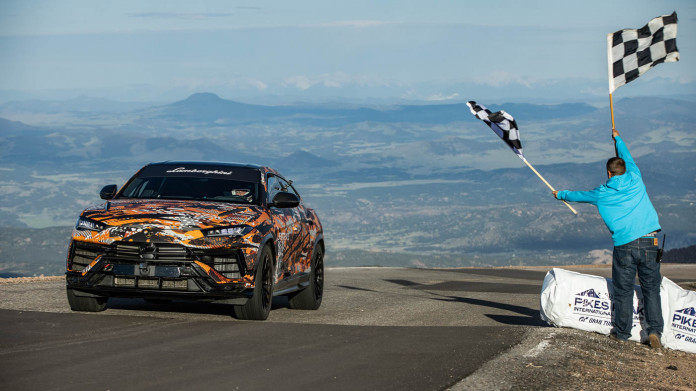 lamborghini just smashed the pikes peak record with a camouflaged new urus variant