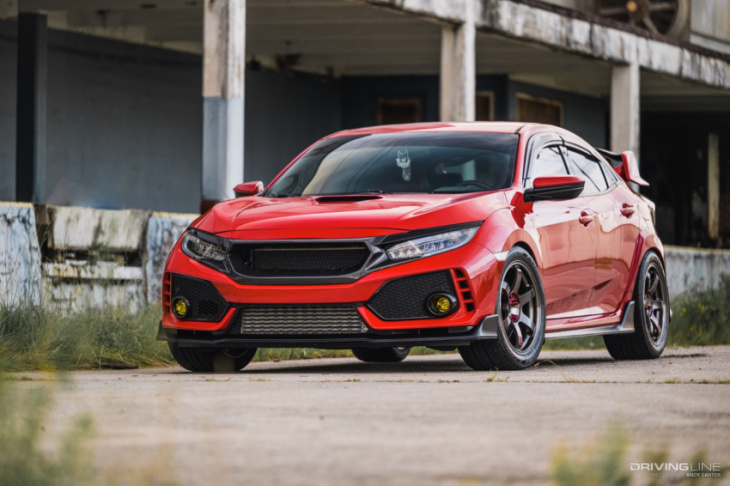 nt555 rii tire review: nitto's drag radial on a 2017 honda civic type r