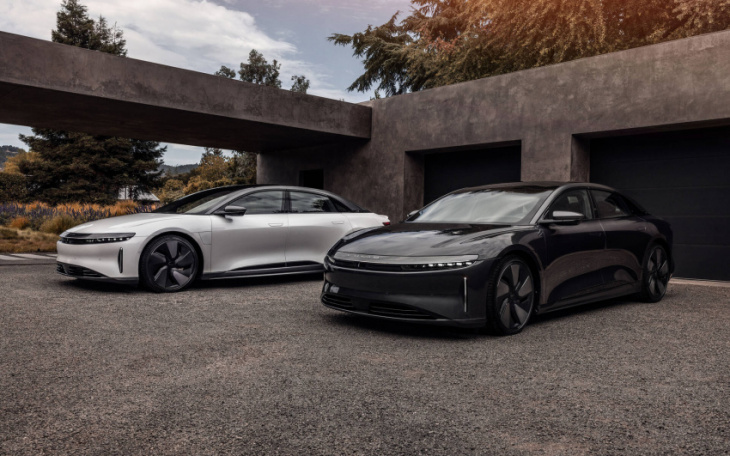 the lucid air shows its darker side with stealth look package
