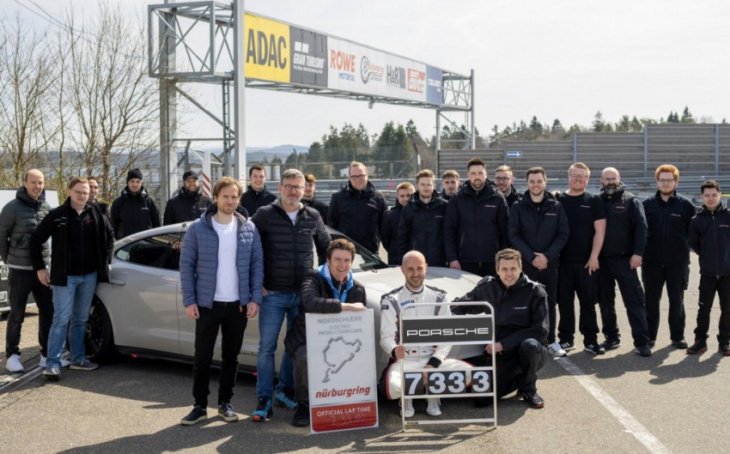 watch porsche set new electric nürburgring lap record – beating tesla model s plaid