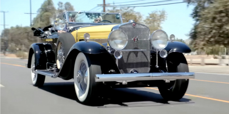 watch jay leno bask in the glory of cadillac's v-16