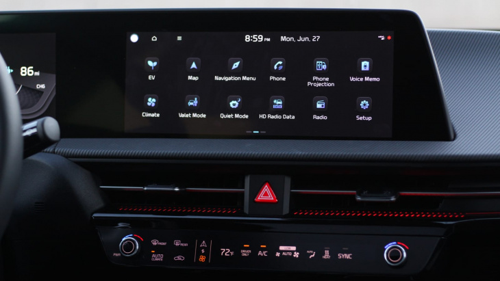 android, the 2022 kia ev6's touch bar panel is smart (update)