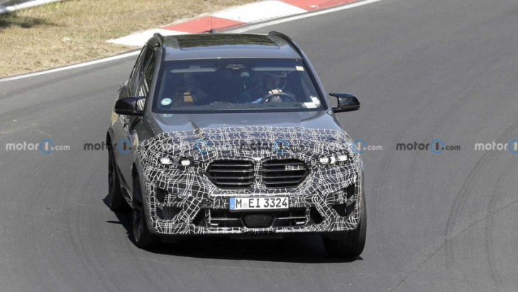 bmw x5 m facelift spied showing new grille design