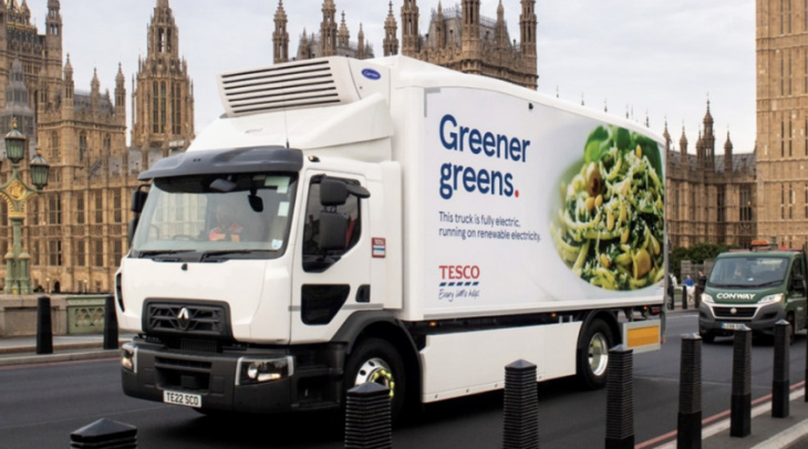 tesco takes on electric truck to make deliveries to 400 stores
