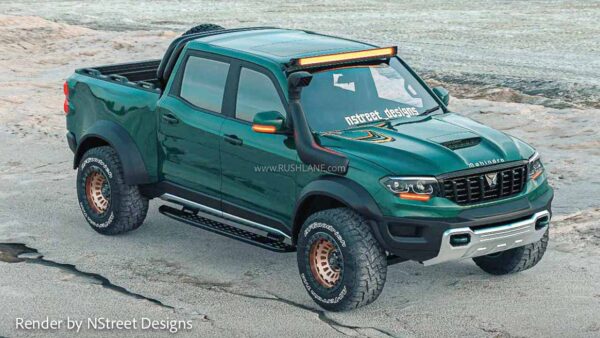 2023 mahindra scorpio n pickup truck render – beefier than stock suv