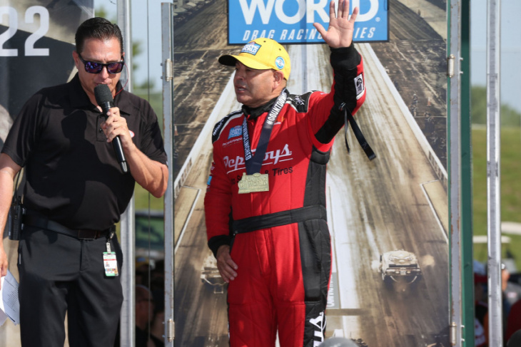 nhra topeka results, updated standings: how antron brown snapped a 30-race winless streak