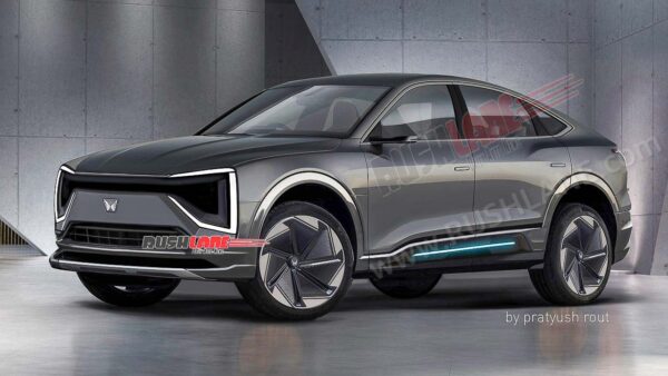 mahindra xuv1000 electric coupe suv render – new design language