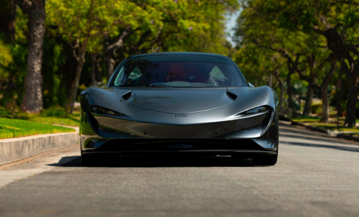 the speedtail is peak mclaren and it is for sale at mecum's monterey auction