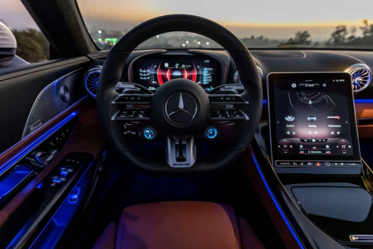 2022 mercedes-amg sl arrives with handcrafted v8, four-wheel steering, & sleek styling