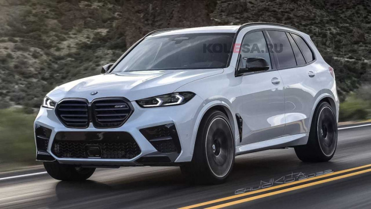 bmw x5 m renderings depict sporty crossover redesign, angular grille