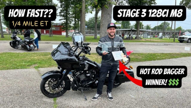 this is how fast a stage-3 harley bagger runs the quarter-mile