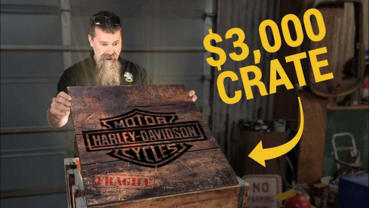 what extremely rare piece of harley history is lurking inside this crate?