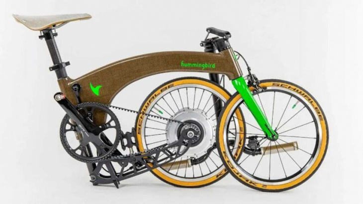 hummingbird flax e-bike has a lightweight frame made of plants