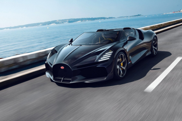 bugatti’s w16 engine gets its send-off in the open-top mistral