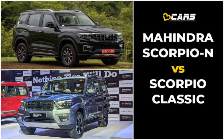 mahindra scorpio-n vs mahindra scorpio classic price, engine specs, dimensions comparison