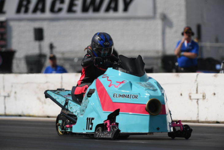nhra pro mod snowmobile class in august has to be seen to be believed