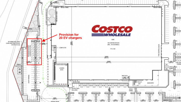 costco flags 20 ev chargers for new melbourne retail site