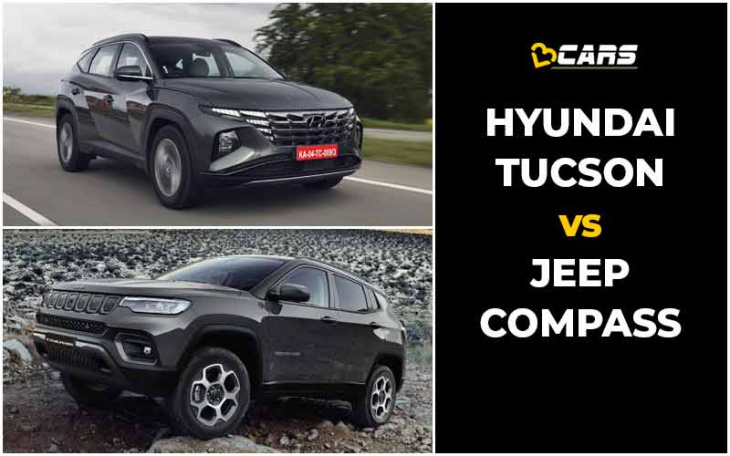 hyundai tucson vs jeep compass price, engine specs, dimensions comparison