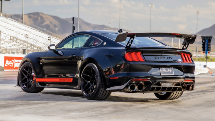 the shelby mustang gt500 code red is a 1,300bhp twin-turbo dragster