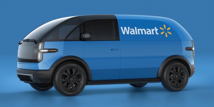 amazon, canoo vans in action for walmart for the first time (video)