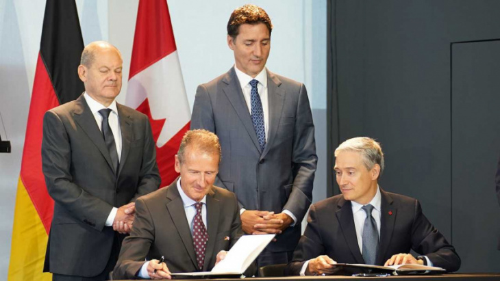 volkswagen, mercedes sign battery materials supply deals with canada