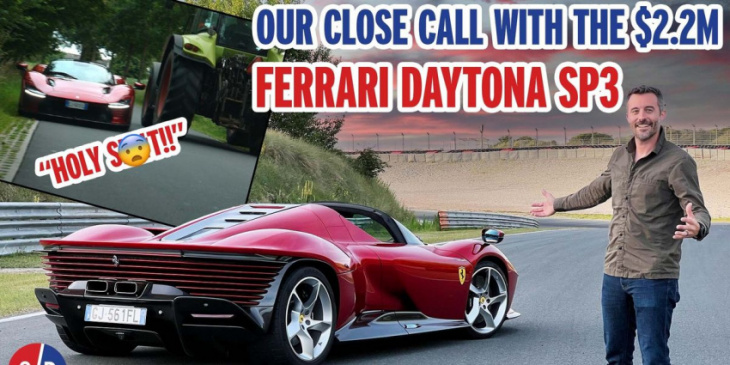 video: we had a close call while driving the 2023 ferrari daytona sp3
