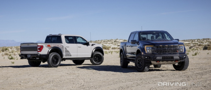 ford f-150 raptor r vs ram 1500 trx: supercharged off-road pickup trucks compared