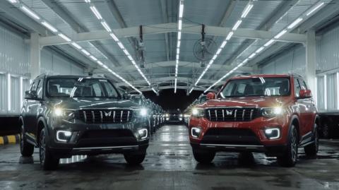 video: the first mahindra scorpio-n suvs roll off the assembly line