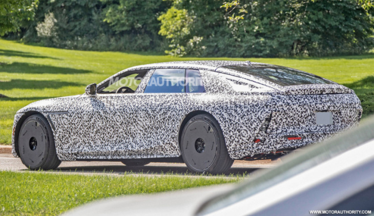 2025 cadillac celestiq spy shots and video: flagship ev takes to the road