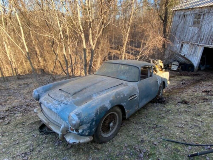 this numbers-matching aston martin db4 barn find is worth a fortune