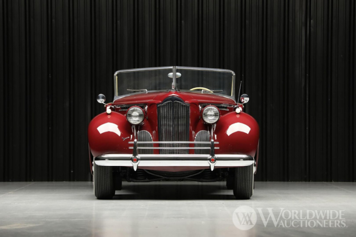 gorgeous art-deco packard darrin selling at worldwide auctioneers fall sale