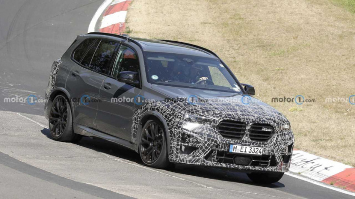 bmw x5 m facelift spy video shows super suv dominating the nurburgring