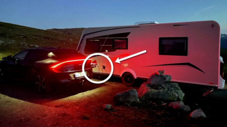 “vehicle-to-caravan:” kia ev6 proves its worth for powering offsite camping