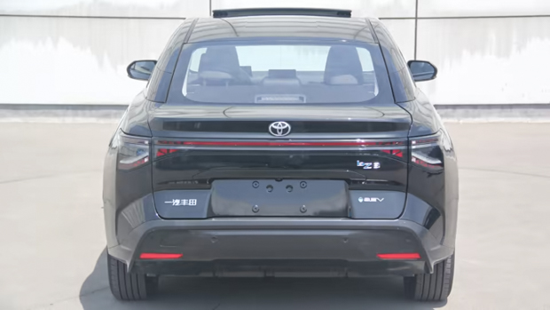 toyota bz3 2023: first pics of rear-drive ‘electric camry’ leaked
