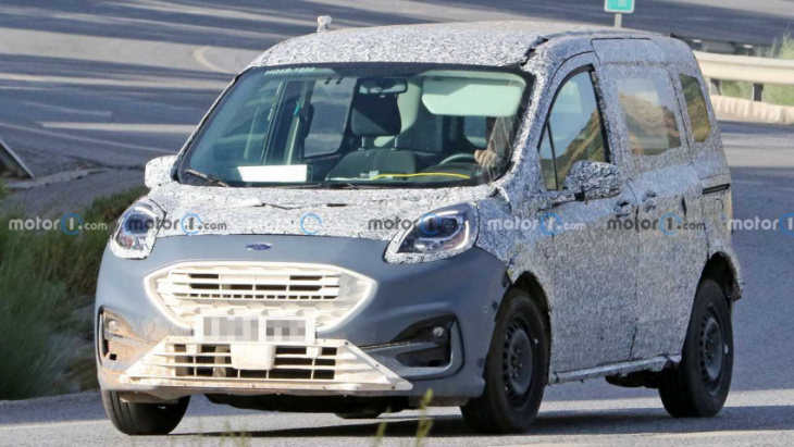 next-gen ford transit courier city van spied with new front-end design